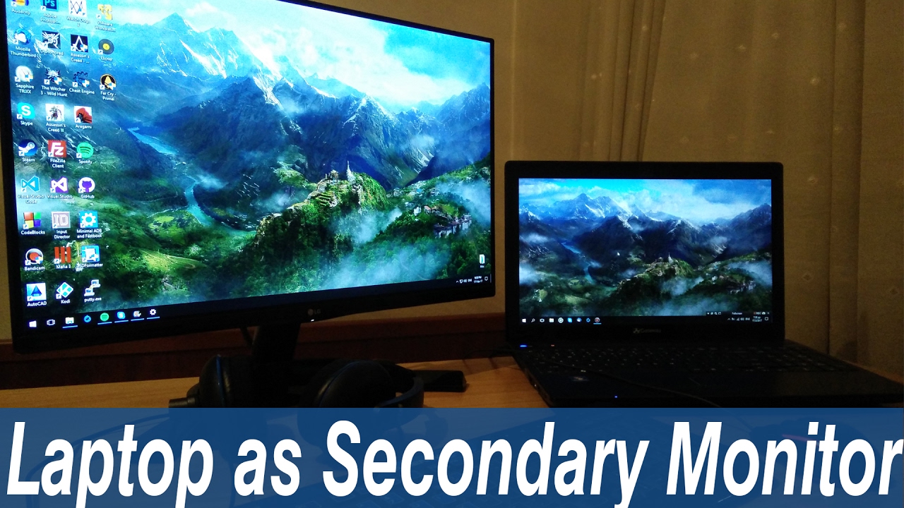 Use laptop as second monitor via hdmi